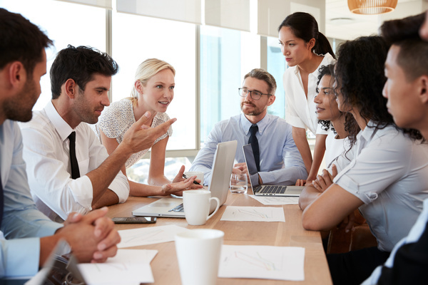 Meeting stock image